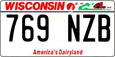 WI license plate 769NZB