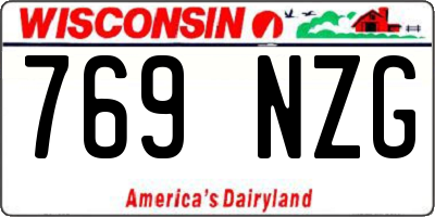 WI license plate 769NZG