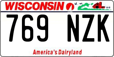 WI license plate 769NZK