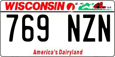 WI license plate 769NZN