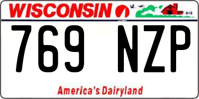 WI license plate 769NZP