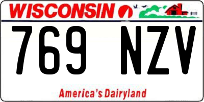 WI license plate 769NZV