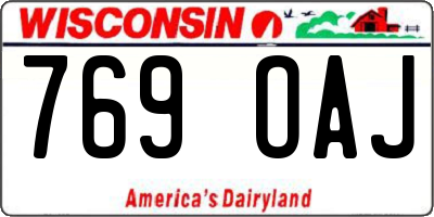 WI license plate 769OAJ
