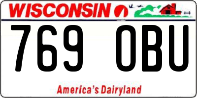 WI license plate 769OBU