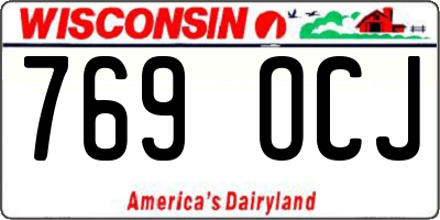 WI license plate 769OCJ