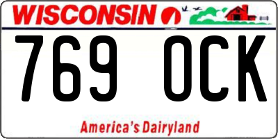 WI license plate 769OCK