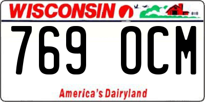 WI license plate 769OCM