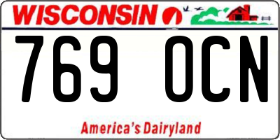 WI license plate 769OCN