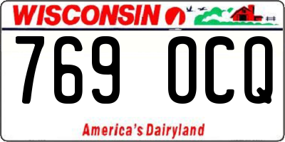 WI license plate 769OCQ