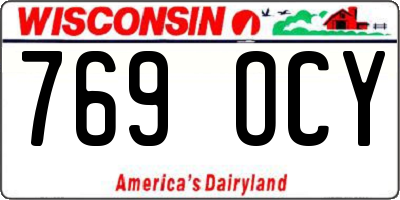 WI license plate 769OCY