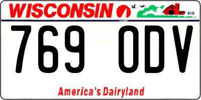 WI license plate 769ODV