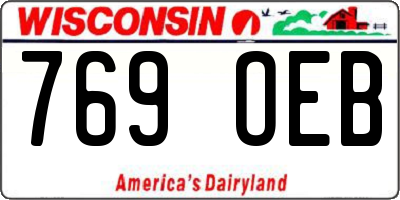 WI license plate 769OEB