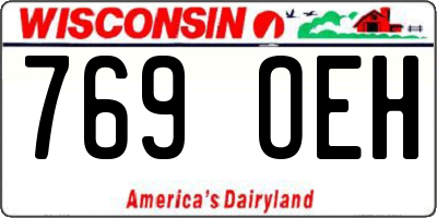 WI license plate 769OEH