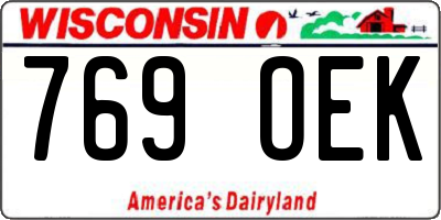 WI license plate 769OEK