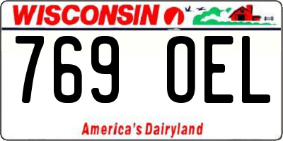 WI license plate 769OEL