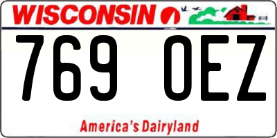 WI license plate 769OEZ