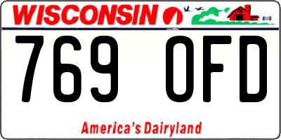 WI license plate 769OFD