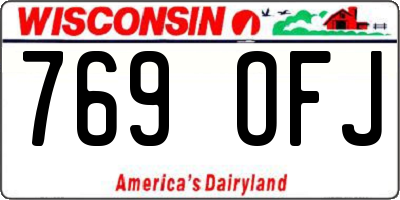 WI license plate 769OFJ