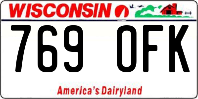 WI license plate 769OFK