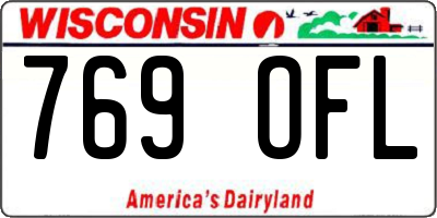 WI license plate 769OFL