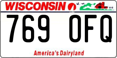 WI license plate 769OFQ