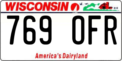 WI license plate 769OFR