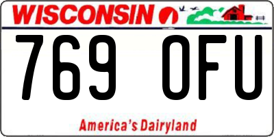 WI license plate 769OFU