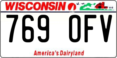 WI license plate 769OFV