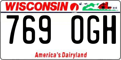 WI license plate 769OGH