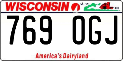 WI license plate 769OGJ