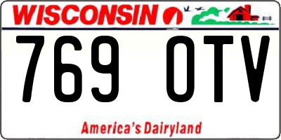 WI license plate 769OTV