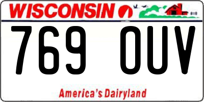 WI license plate 769OUV