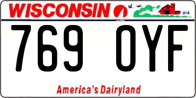 WI license plate 769OYF
