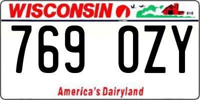 WI license plate 769OZY