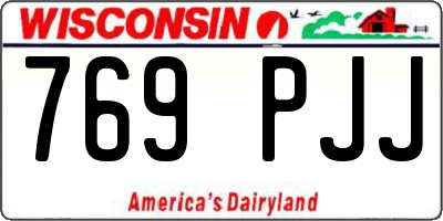 WI license plate 769PJJ