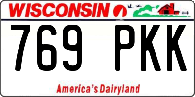WI license plate 769PKK