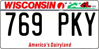WI license plate 769PKY