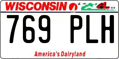 WI license plate 769PLH