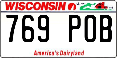 WI license plate 769POB