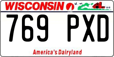 WI license plate 769PXD