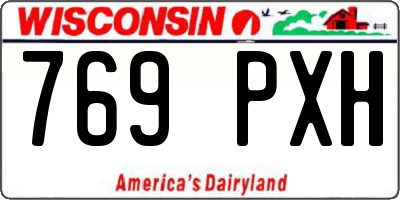 WI license plate 769PXH