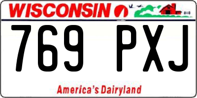 WI license plate 769PXJ