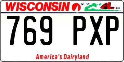 WI license plate 769PXP