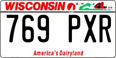 WI license plate 769PXR