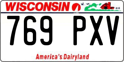 WI license plate 769PXV