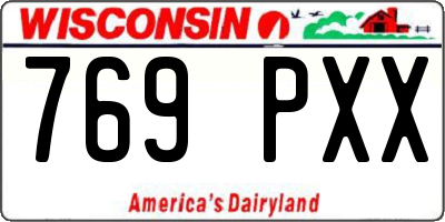 WI license plate 769PXX