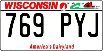 WI license plate 769PYJ