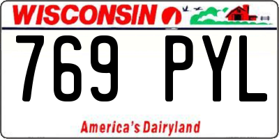 WI license plate 769PYL