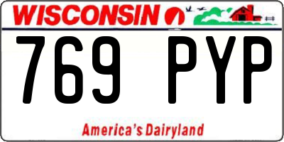 WI license plate 769PYP