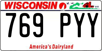 WI license plate 769PYY